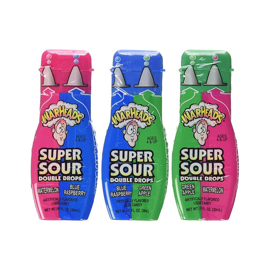Warheads Super Sour Double Drops A/3 flavors for age 4 & up – 30ml