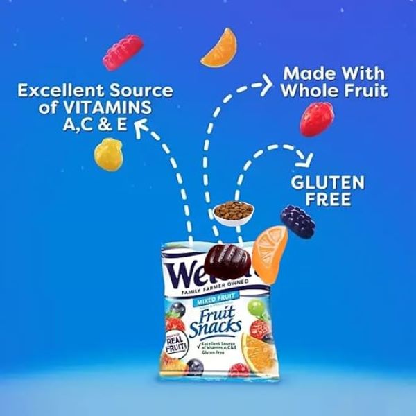 Welch's Fruit Snacks, Mixed Fruit 0.8 oz 90 ct