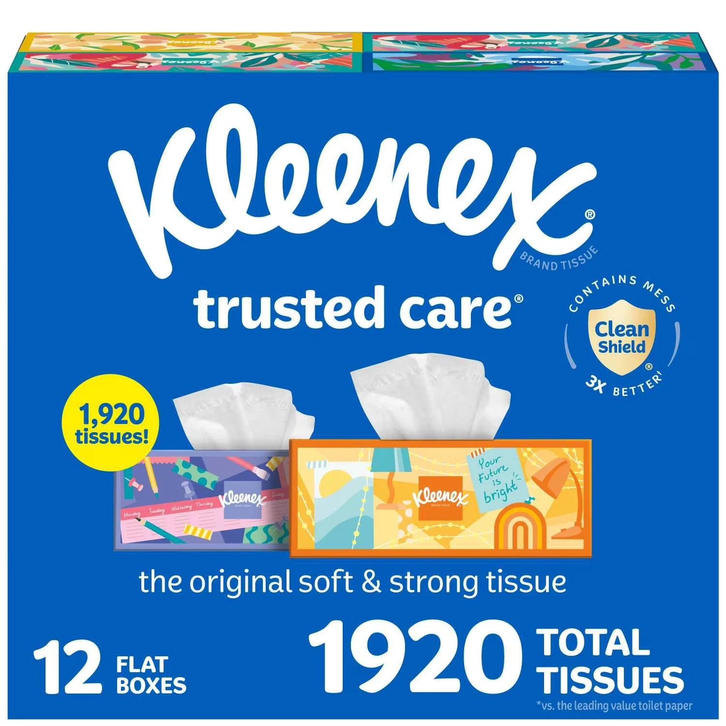 Kleenex Trusted Care Facial Tissue 160sx12 boxes