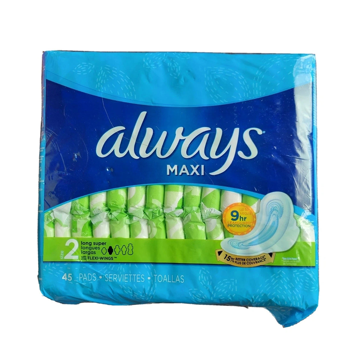 Always Maxi With Flexi-Wings Long Super – 45pads