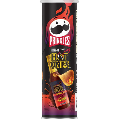 Pringles Hot Ones Barbacoa Potato Crisps 158g