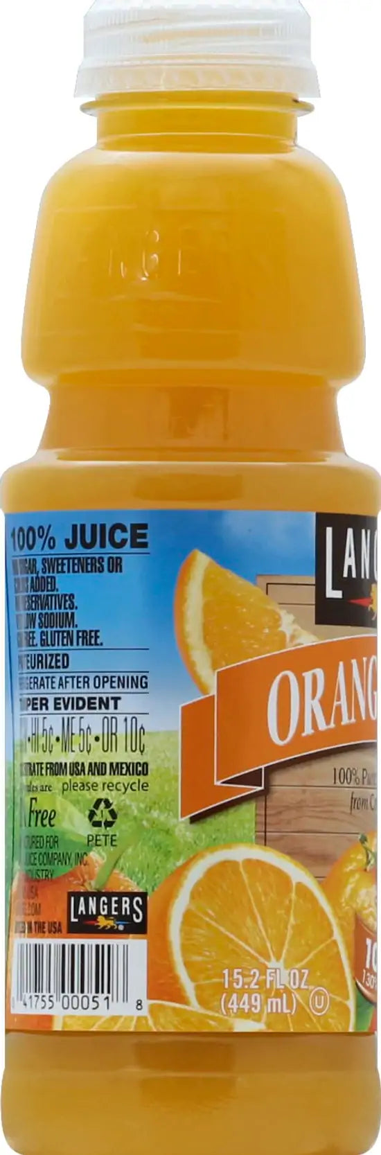 Langers 100% Pure Orange Juice 474ml