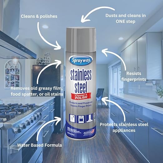 Sprayway Stainless Steel Cleaner and Polish 425g(15oz)
