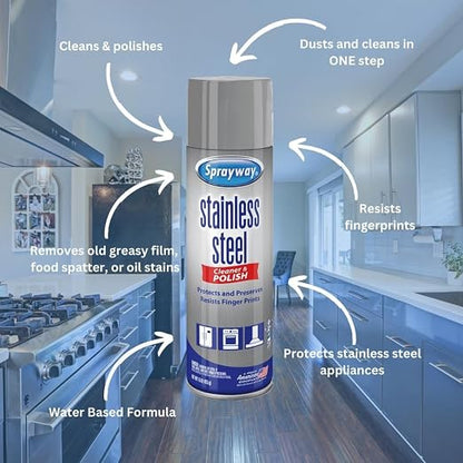 Sprayway Stainless Steel Cleaner and Polish 425g(15oz)