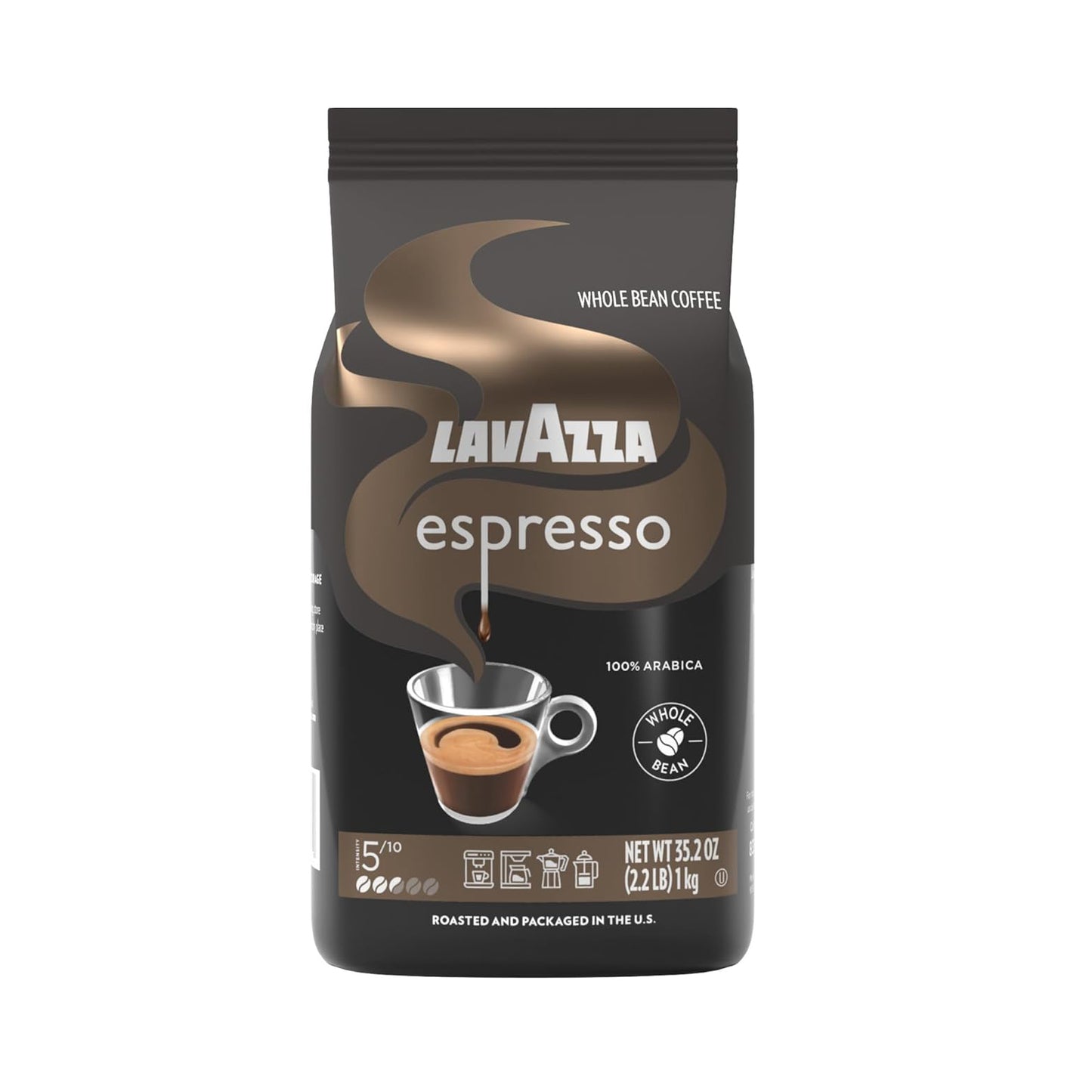 Lavazza Espresso Gran Crema Whole Bean Coffee Medium Roast – 1kg