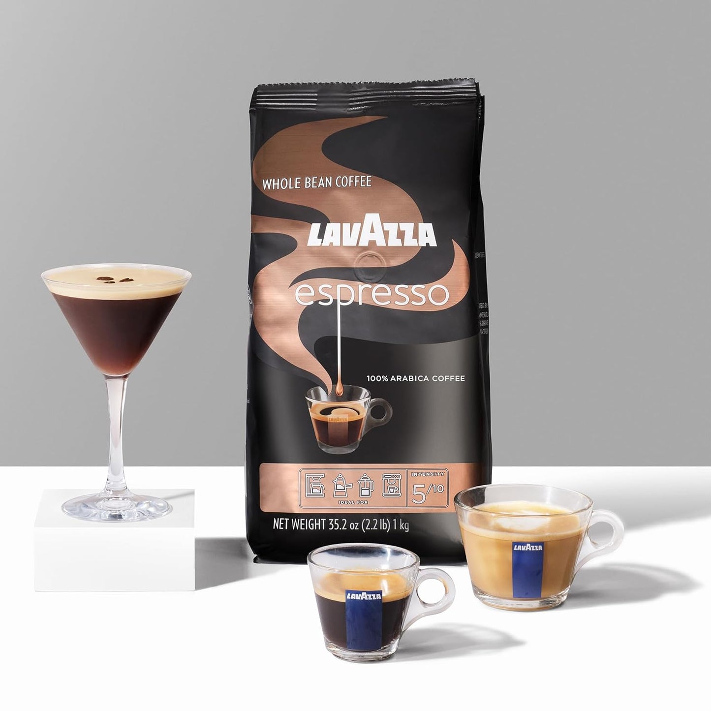 Lavazza Espresso Gran Crema Whole Bean Coffee Medium Roast – 1kg