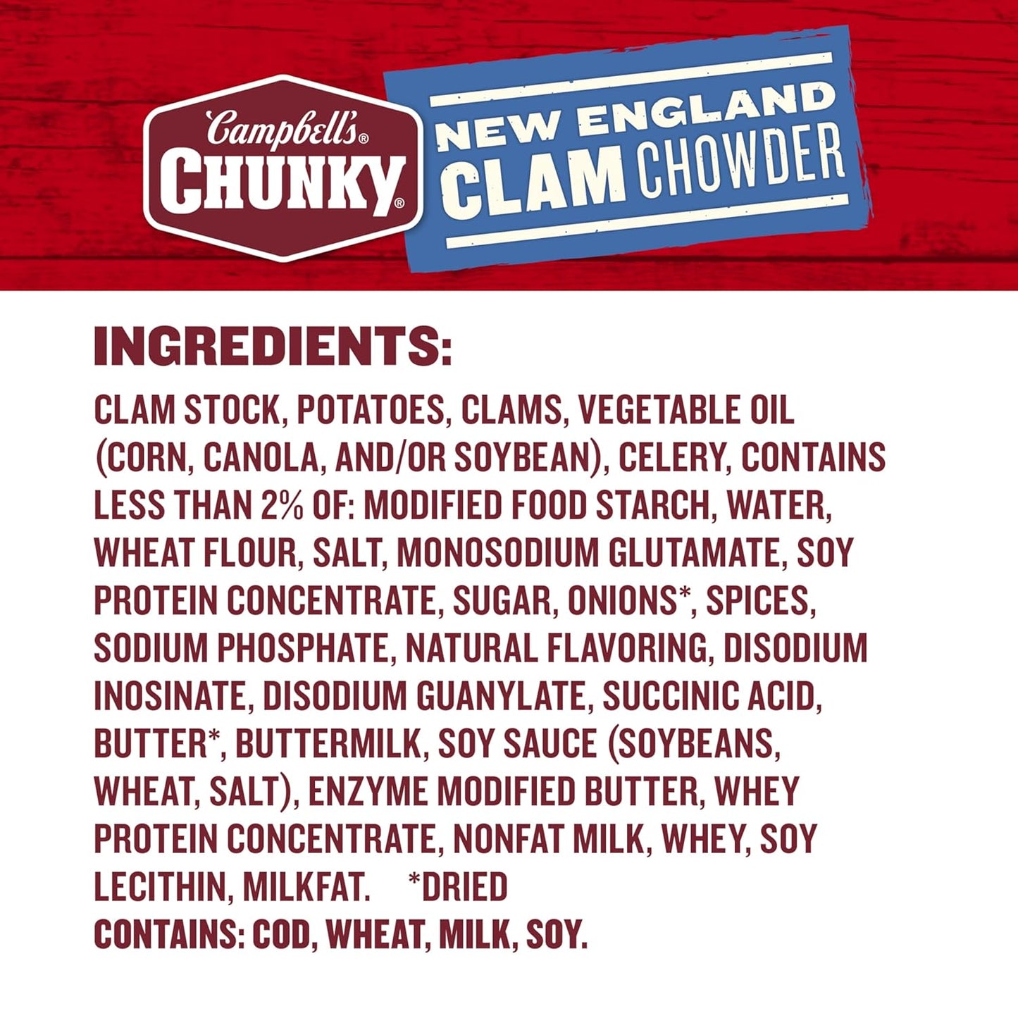 Campbells Chunky New England Clam Chowder – 533g