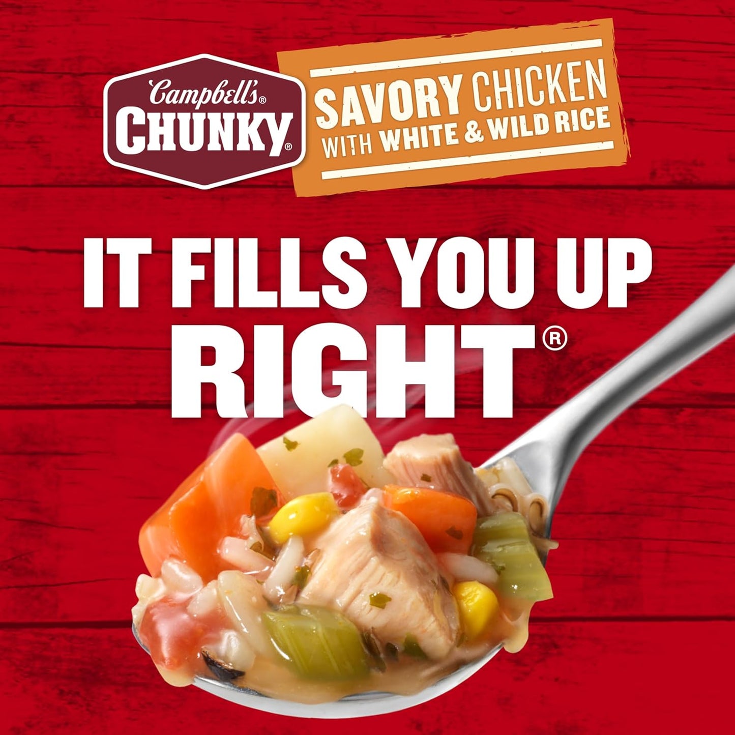 Campbells Chunky Chicken with White & Wild Rice – 533g