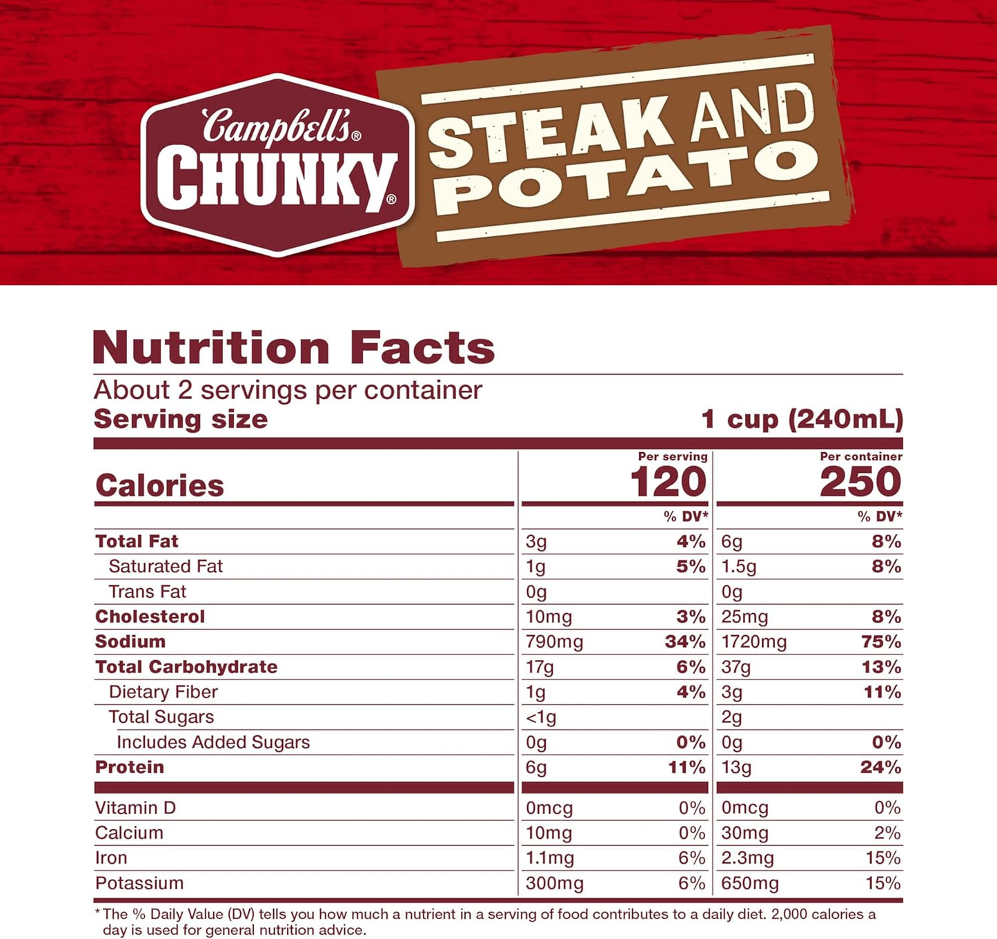 Campbells Chunky Steak & Potato – 533g