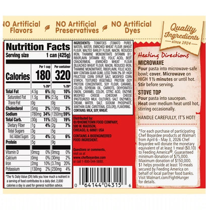 Chef Boyardee Beef Ravioli in Pasta Sauce – 425g