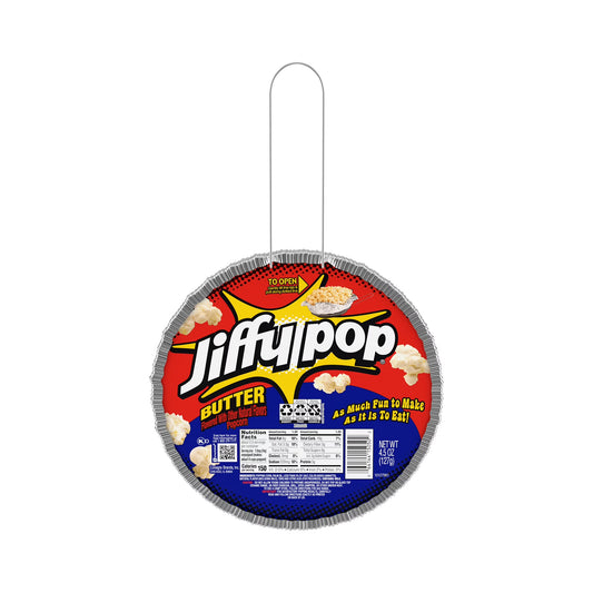 Jiffy Pop Butter flavored popcorn with pan – 127g