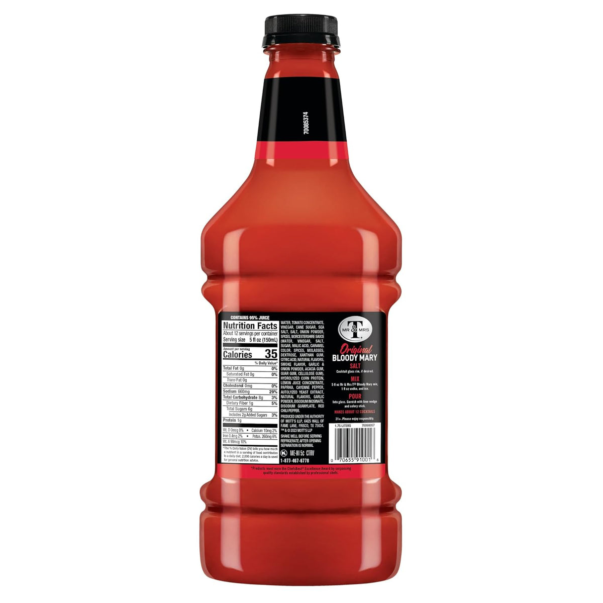 Mr & Mrs T Original Bloody Mary Mix 1.75L (59.2oz)
