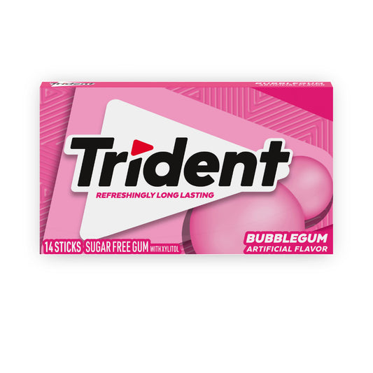 Trident Sugar Free Gum – Bubble Gum – 14piece