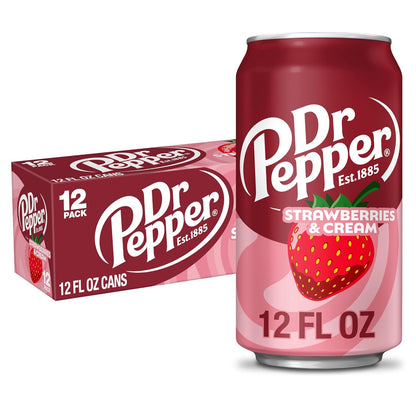 Dr Pepper Strawberries and Cream Soda 355ml (12fl oz)