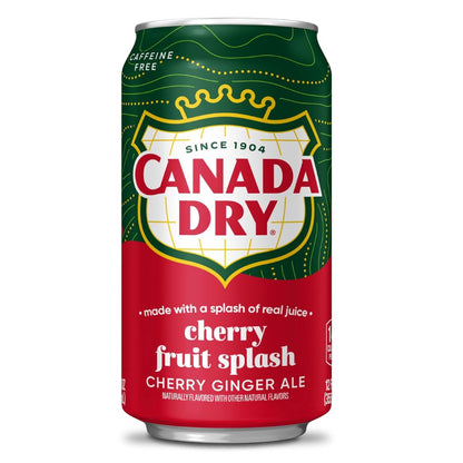 Canada Dry Fruit Splash Cherry Ginger Ale Soda 355ml