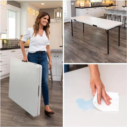 Lifetime 6ft folding table 30"W(3)