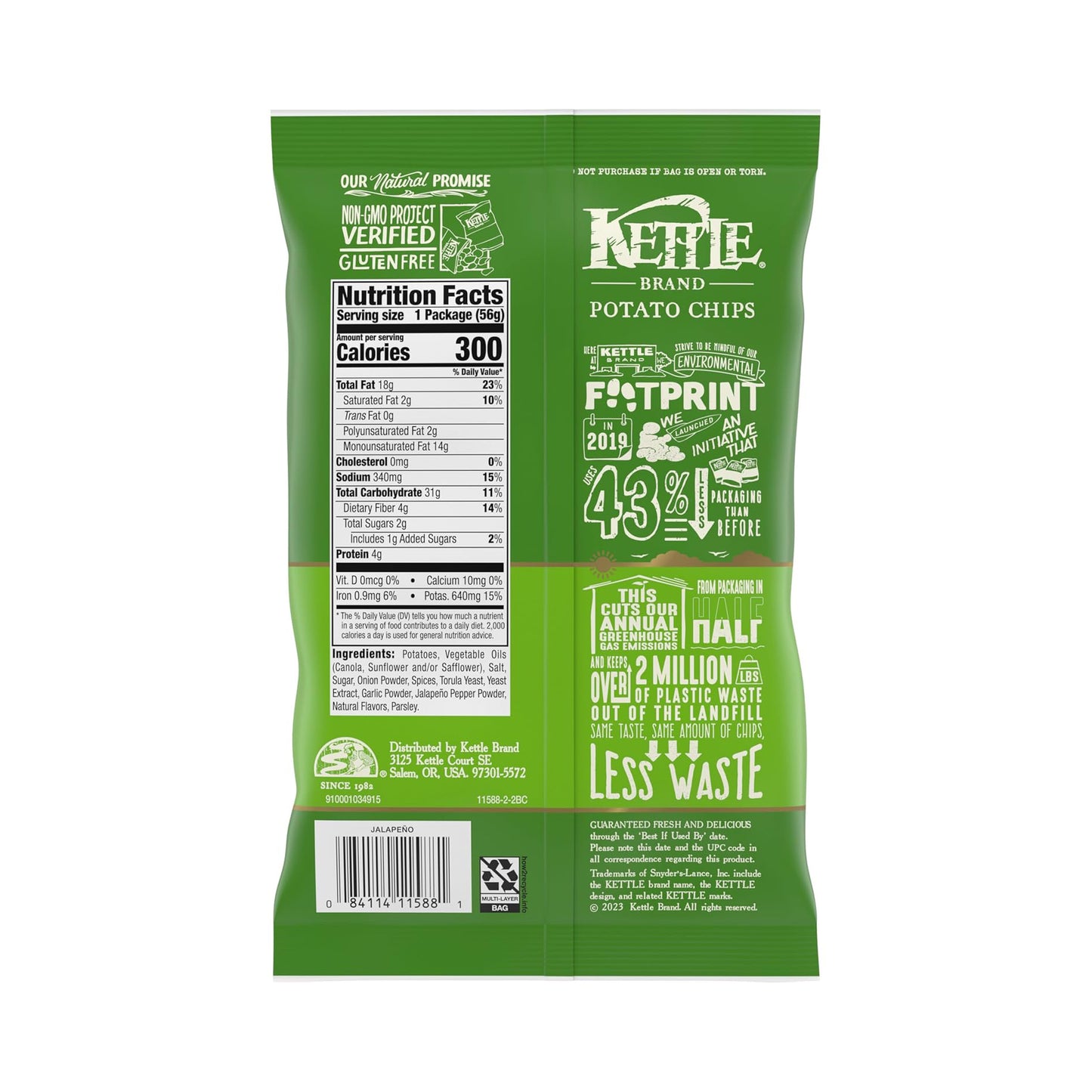 Kettle Potato Chip – Jalapeno – 56g