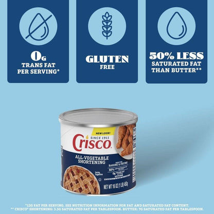 Crisco All-Vegetable Shortenings Gluten Free – 453g