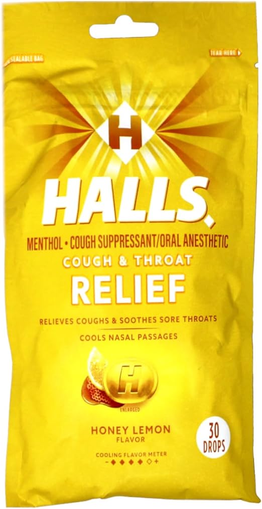 Halls Cough Drop - Honeylemon 咳糖 30p