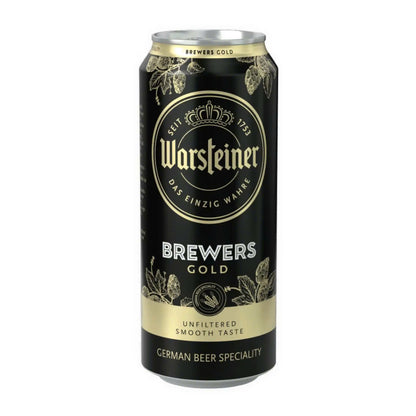 Warsteiner Brewers Gold Unfiltered beer 5.2% ABV 500ml