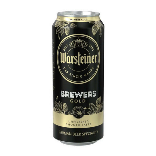 Warsteiner Brewers Gold Unfiltered beer 5.2% ABV 500ml