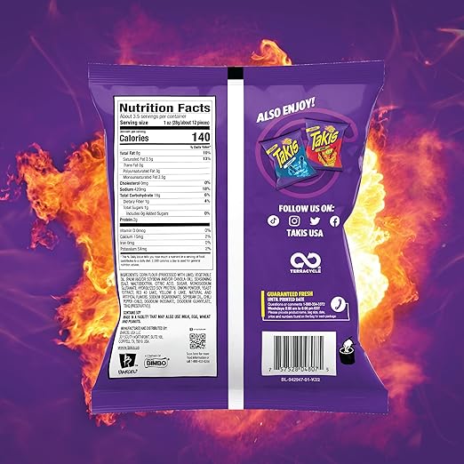 Barcel Takis Fuego Pepper & Lime Corn Stick 92.3g(3.25oz)
