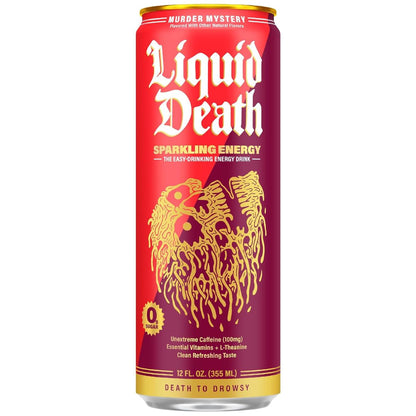Liquid Death Sparkling Energy Murder Mystery Zero Sugar 355ml