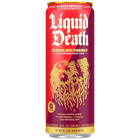Liquid Death Sparkling Energy Murder Mystery Zero Sugar 355ml