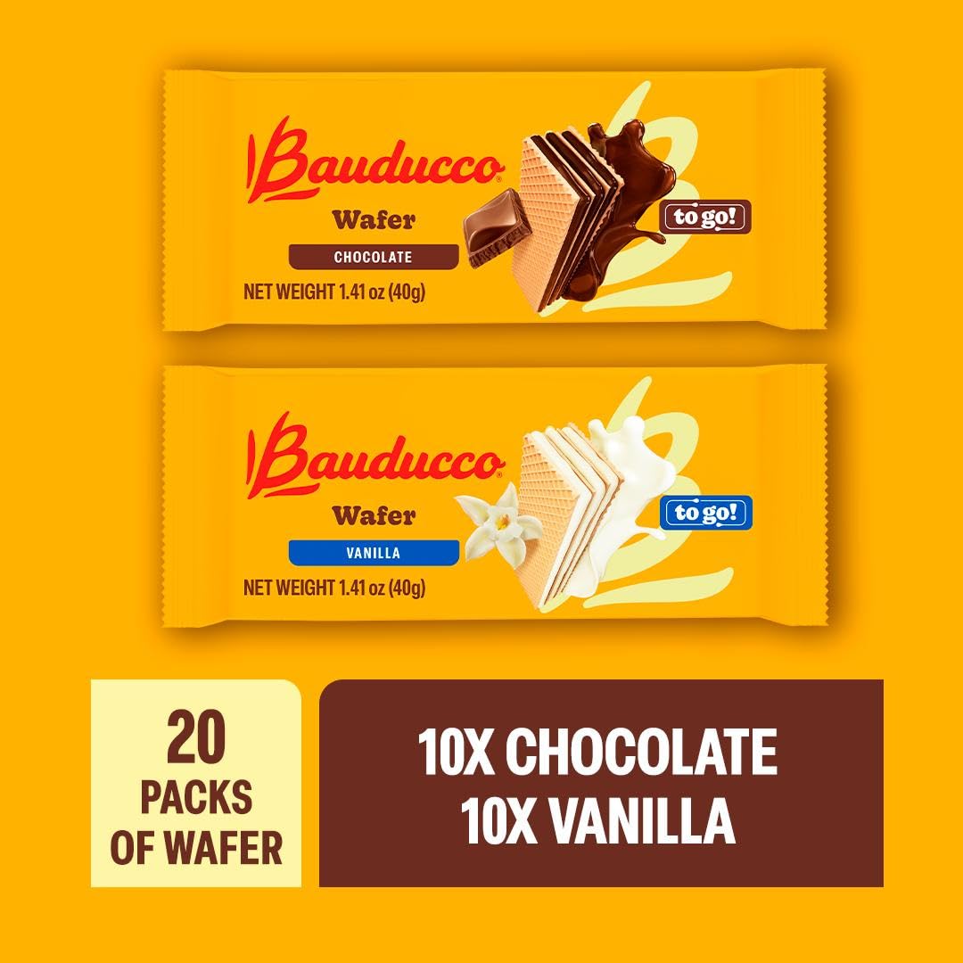 Bauducco Chocolate & Vanilla Wafer Cookies 28.2oz 20 Count