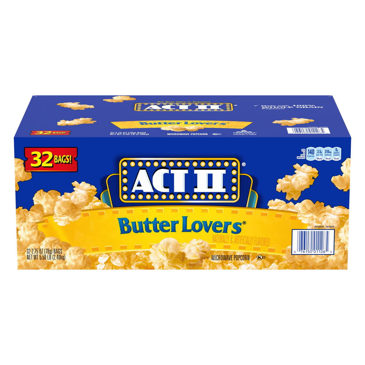 ACT II Butter Lovers Microwave Popcorn 78g(2.75 oz)32 pk
