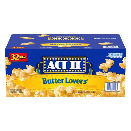 ACT II Butter Lovers Microwave Popcorn 78g(2.75 oz)32 pk