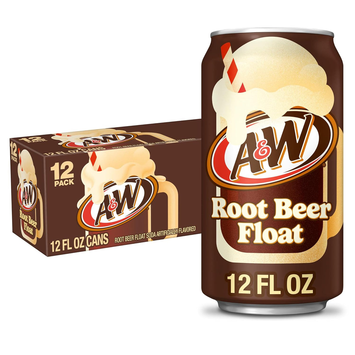 A&W Root Beer Float Soda 355ml(12oz)