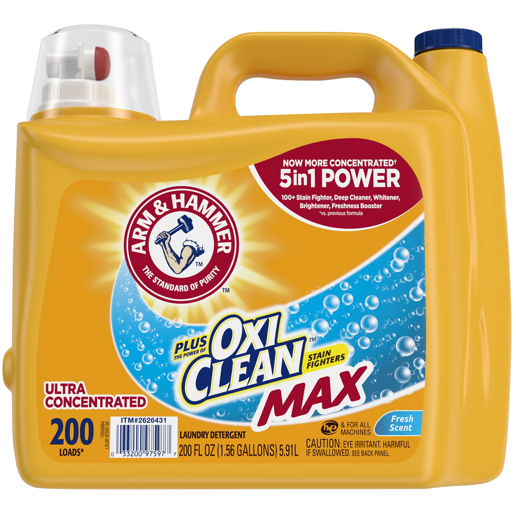 Arm & Hammer Ultra Concentrated HE Detergent+Oxi Clean 200Load 5.91L