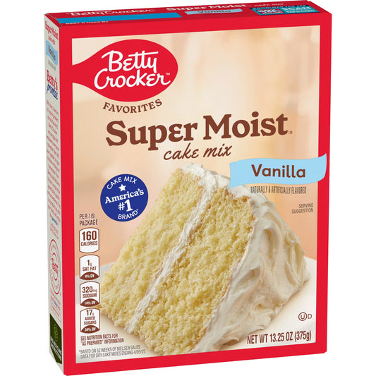 Betty Crocker Cake Mix-Super Moist-Vanilla 375g(13.25oz)