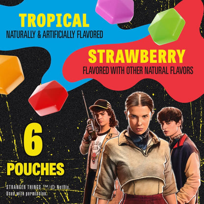 Betty Crocker Stranger Things Fruit Gushers Variety Pack Fruit Flavored Snacks – 22.6 g 6 pouches