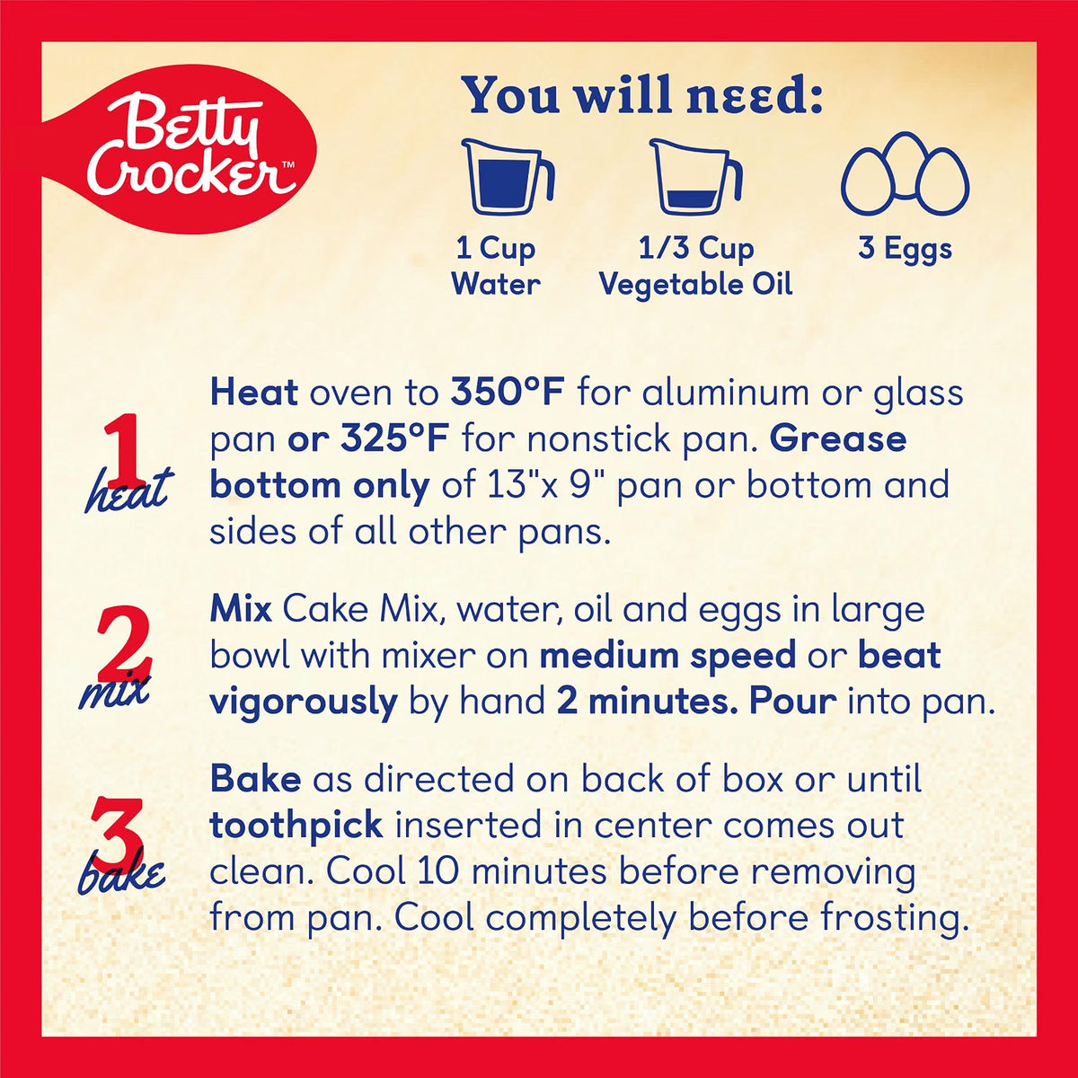 Betty Crocker Cake Mix-Super Moist-Vanilla 375g(13.25oz)