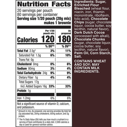 Betty Crocker HERSHEY'S Triple Chocolate Fudge Brownie Mix 567g(20oz) X 4pouches