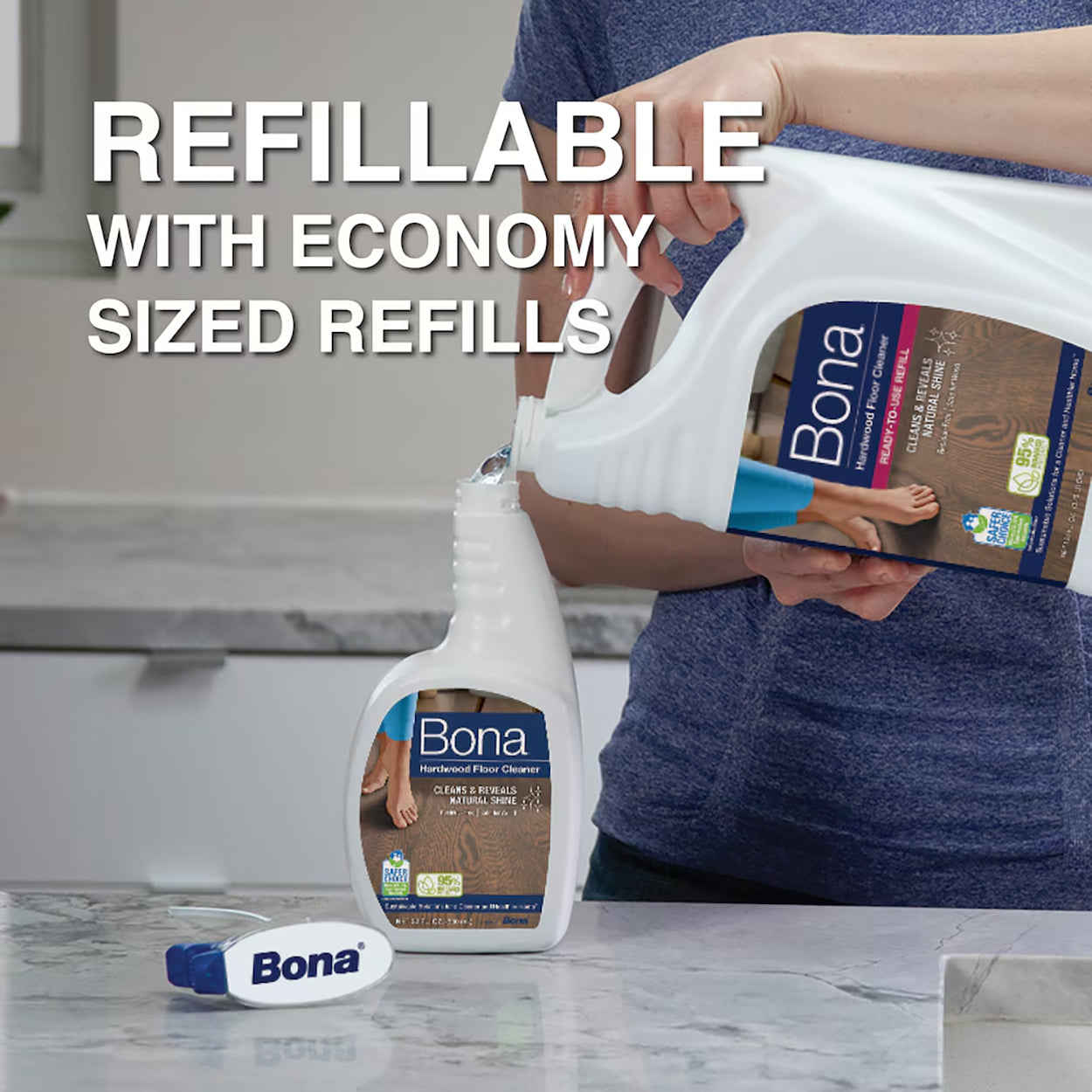 Bona Hardwood Floor Cleaner Concentrated – 947 mL + 3.79 L refill