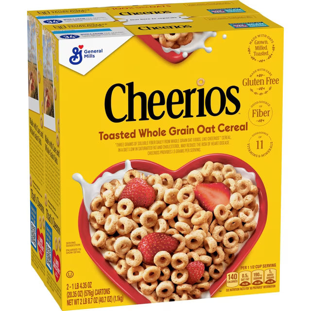 Cheerios Toasted Whole Grain Oat Cereal 2pak 1.1kg(40.7oz)