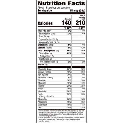Cheerios Toasted Whole Grain Oat Cereal 2pak 1.1kg(40.7oz)