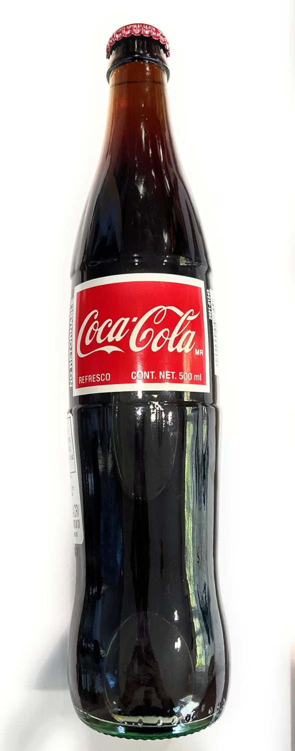 Coca Cola Mexican Bottle Coke Medio Litro 500ml(16.9oz)