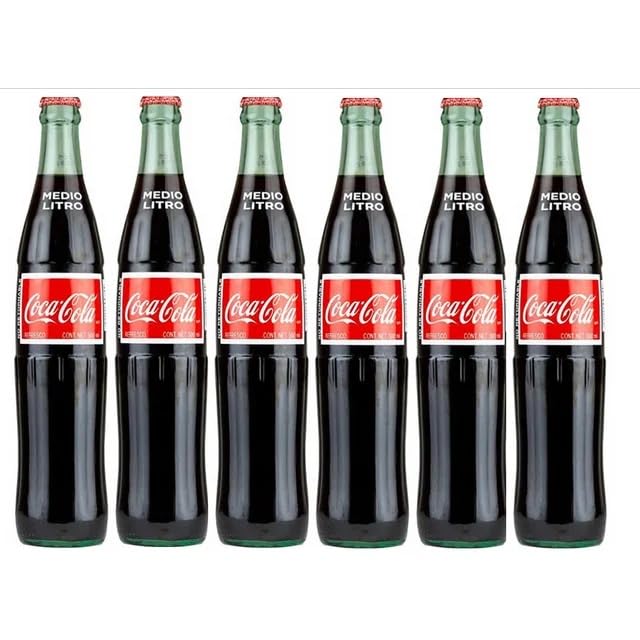 Coca Cola Mexican Bottle Coke Medio Litro 500ml(16.9oz)