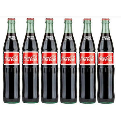 Coca Cola Mexican Bottle Coke Medio Litro 500ml(16.9oz)