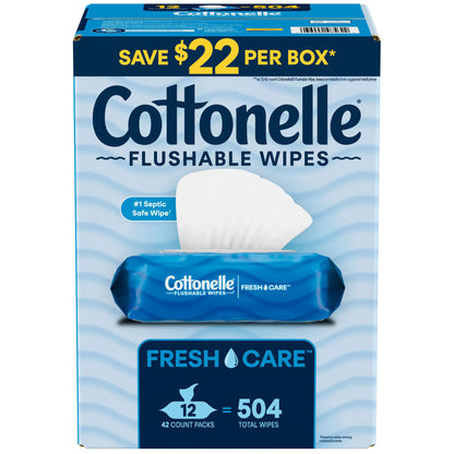 Cottonelle Fresh Care Flushable Wipes 12x42Wipes