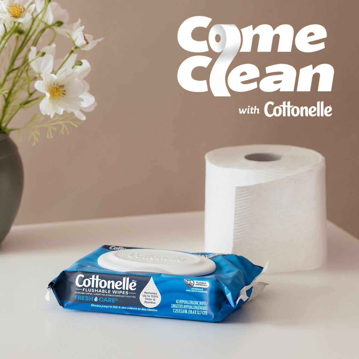 Cottonelle Fresh Care Flushable Wipes 12x42Wipes