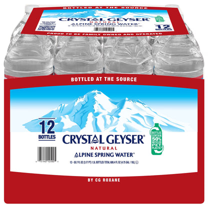 Crystal Geyser Alpine Spring water 1.5L(50.72fl oz) x 12btl