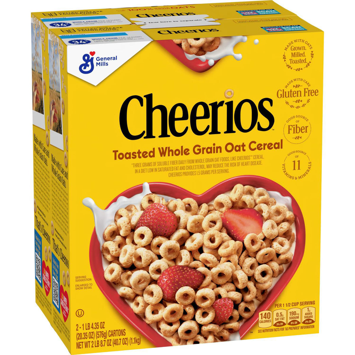 General Mills Cheerios Toasted Whole Grain Oat Cereal 567g x 2ct