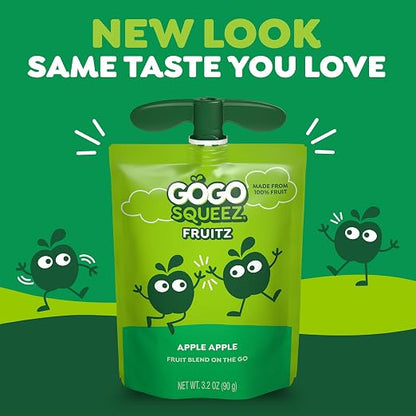 GoGo SqueeZ Applesauce Pouches Apple Apple 90g(3.2oz)