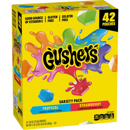 Gushers VP Tropical & Strawberry 42pouches 952g(33.60z)