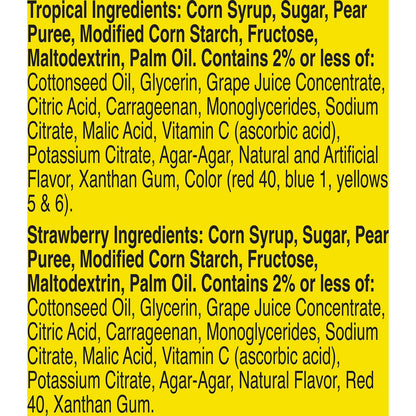 Gushers VP Tropical & Strawberry 42pouches 952g(33.60z)